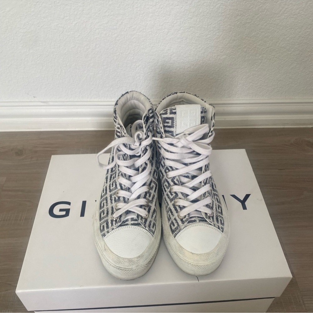 Givenchy City 4G Jacquard High Top Sneakers Size 38 - Picture 2 of 14